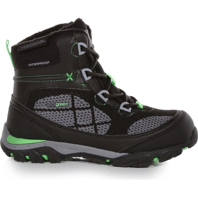Regatta dětské zimní boty Hawthorn Evo černá/zelená