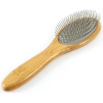 Image 1 of M-PETS BAMBOO Ball Pin Brush - Еко Бамбукова четка с предпазни топчета от 100% естествен бамбук, 6 х 22 см - Белгия 10119099