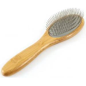 M-PETS BAMBOO Ball Pin Brush - Еко Бамбукова четка с предпазни топчета от 100% естествен бамбук, 6 х 22 см - Белгия 10119099