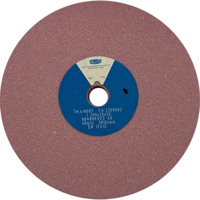 Tyrolit Brusný kotouč plochý 200 x 20 x 20 mm 98A80K9V40 T419097