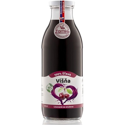 Zamio 100% ovocná šťava Višňa 0,5 l