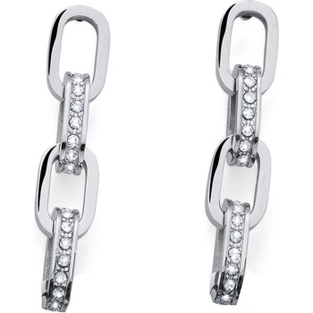 Crystalp oceľové náušnice s kryštálmi Touch Link 40524.E