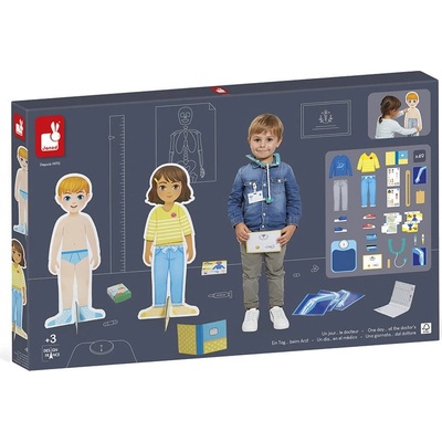 Janod Игрален комплект Janod - При лекаря (J06621)