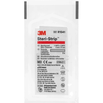 3M Steri-Strip pro uzavírání ran 6 × 75 mm – 3 ks