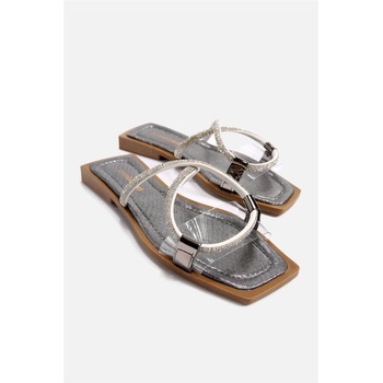 Moda Trend Дамски чехли - Платинен цвят #329719 (329719_Platinum)