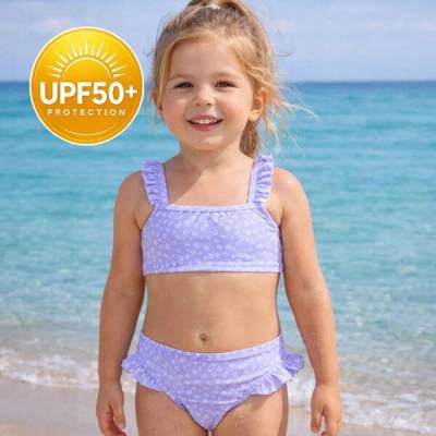 Swim Essentials : Бански от две части с размери от 1 до 8 години "Lila leopard (SWE-2023SE665)
