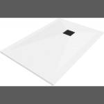 Mexen Stone+ правоъгълна композитна душова 120 x 90 см, бяла, черна маска (44109012-B)