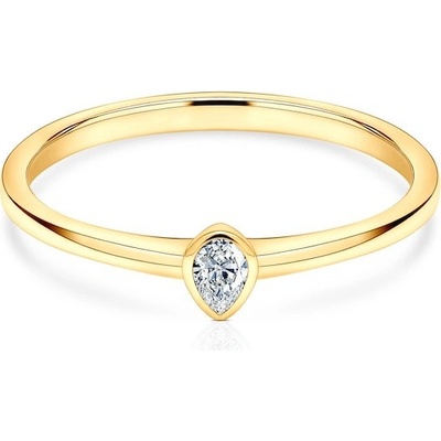 Savicki Zásnubný prsteň Pure žlté zlato diamant PURE P PE 10 D Z