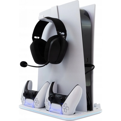 WhiteShark KIMURA Chladicí podložka/stojan + 2x nabíjecí stanice Playstation 5