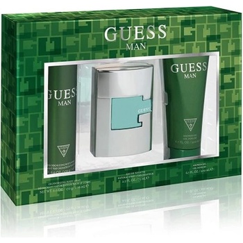 GUESS Комплект за мъже Guess MAN - Eau de Toilette 75 мл + Дезодорант 226 мл + Душ гел 200 мл