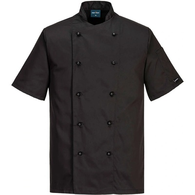 Portwest kent chefs c734 / Рондон, къс ръкав - черен xxs (c734bkrxxs)