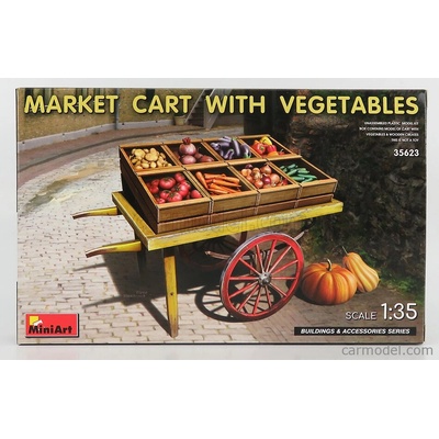 Miniart Accessories Carretto Della Frutta Market Cart With Vegetables 1:35