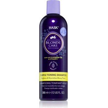 HASK Blonde Care Purple Shampoo лилав шампоан неутрализиращ жълтеникавите оттенъци 355ml