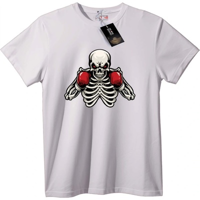 NOONEBRAND Тениска Боксьор Скелет - S, White