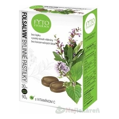 Fytopharma FOLSALVIN bylinné pastilky s vitamínem C 30 ks – Hledejceny.cz