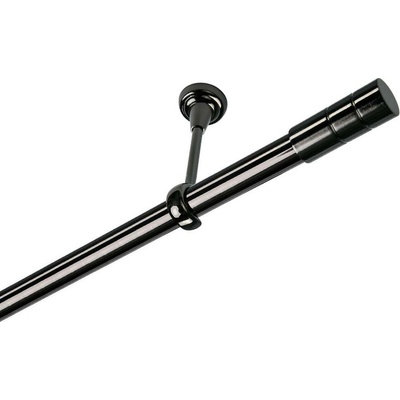 OK-GarnýžeCY Garnýž kovová jednořadá 25mm Cylinder onyx 390 cm do stropu / na tunýlek - bez kroužků