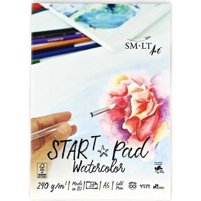 SM.LT Akvarelový papír v bloku SM•LT STAR T Pad Watercolor A5 240g 20 listů