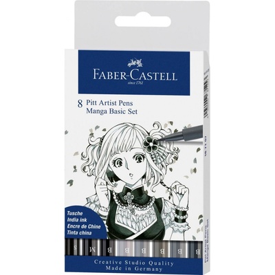 Faber-Castell 167107 Pitt Artist Pen Manga 8 ks Basic