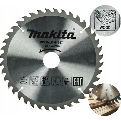 Makita D-64967 kotouč na dřevo 190x30 40Z