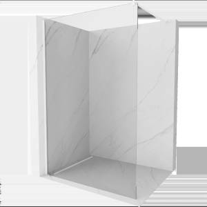 Mexen Kioto преграда за душ Walk-in 55 x 200 cm, прозрачна 8 mm, бяла - 800-055-101-20-00 (800-055-101-20-00)