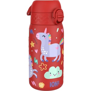 ION8 Бутилка за вода Ion8 Print, метална, 400ml, ЕДНОРОЗИ ЧЕРВЕН (32032-А-ЕДНОРОЗИ Ч)