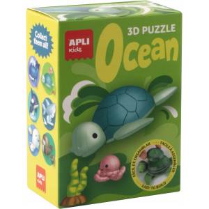 APLI Комплект 3D пъзели Apli Kids - Ocean, костенурка, октопод и водорасло (19953) - ozone