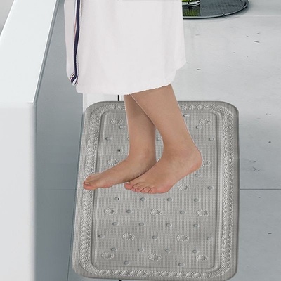 KELA Vaňová podložka KRETA PVC sivá 72 x 36 cm KL-22369