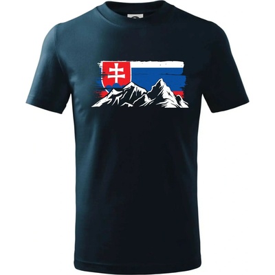 Slovenské hory tričko detské tmavomodrá