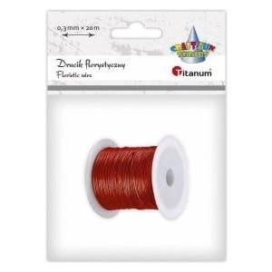 TITANUM Craft-Fun Series floristic wire color: red 20 m 1 pc (24BR0201-4)