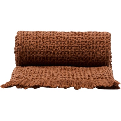 Kave Home Oranžový vaflový pléd Nulina 130x170