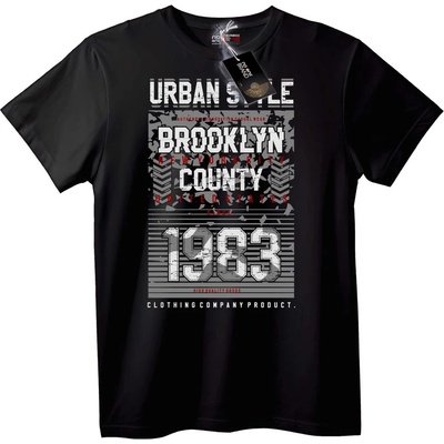 NOONEBRAND Тениска Бруклин 1983 - L, Black
