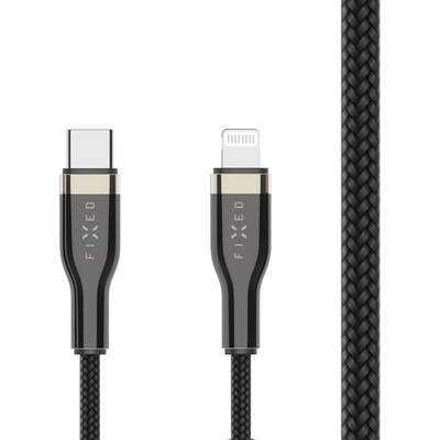 Fixed FIXDB-CL05-BK opletený USB-C/Lightning (PD), MFi, 0.5m, černý