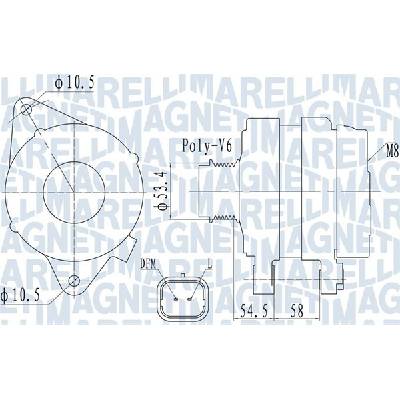 Alternátor MAGNETI MARELLI 063732142010