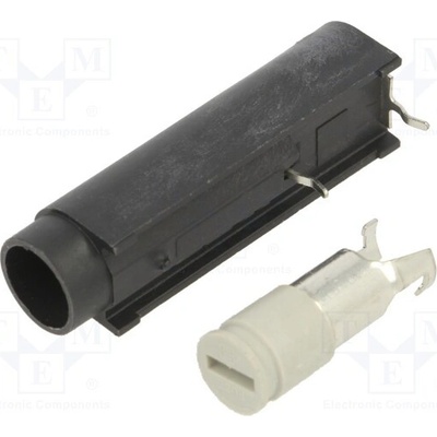 SCHURTER 0031.3581 Zásuvka; 10A; 250VAC; FAU; THT; černá; UL94V-0; termoplast; IP40