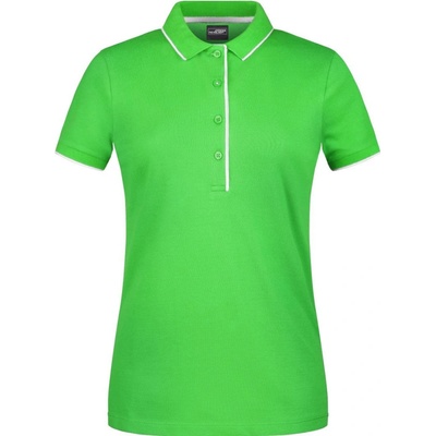 James & Nicholson Polokošile JN 727 s kontrastní légou krátký rukáv dámská COT-02072781400 Černá červená