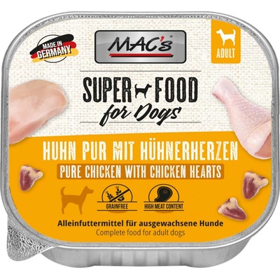 Mac's Dog Adult čisté kuřecí maso s kuřecími srdci 10 x 150 g