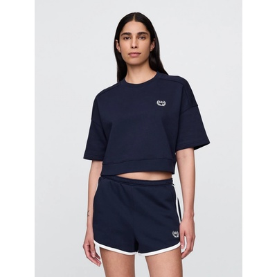 GAP Oversize crop mikina VintageSoft Americana tmavě modrá