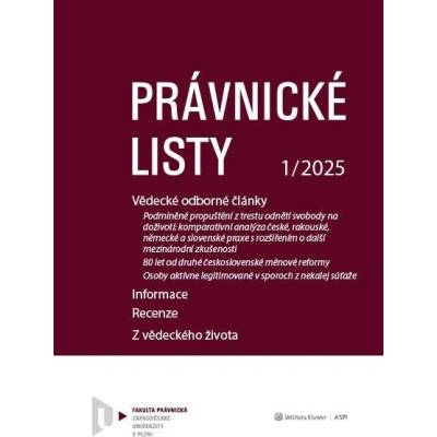Právnické listy Tištěný časopis předplatné