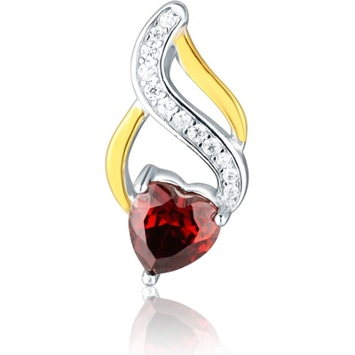 JVD Pozlátený strieborný prívesok so zirkónmi SVLP0870SH2GR00