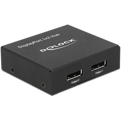 Сплитер DeLock, DisplayPort 1.2 Splitter 1 x DisplayPort in - 2 x DisplayPort out 4K (DELOCK-87691)