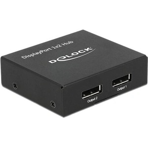 Delock Сплитер DeLock, DisplayPort 1.2 Splitter 1 x DisplayPort in - 2 x DisplayPort out 4K (DELOCK-87691) - cybertrade
