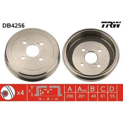 Brzdový bubon TRW DB4256