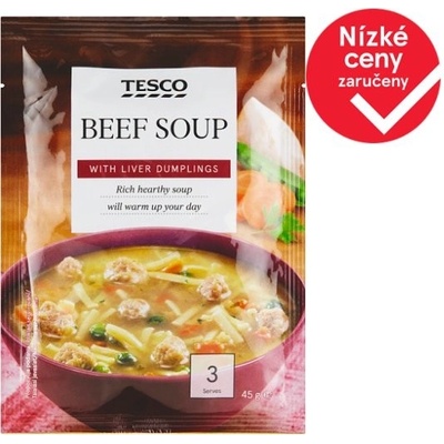 Tesco Hovězí polévka s játrovými knedličky 45 g