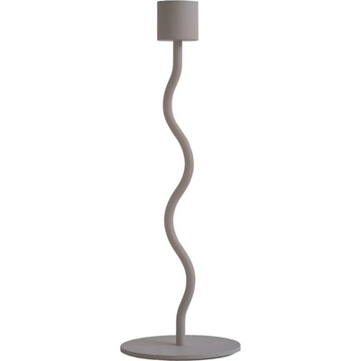 COOEE Design Kovový svícen Curved Taupe 26 cm, béžová barva, kov
