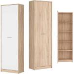 BRW Гардероб с 1 врата Nepo Plus - дъб сонома (S435-REG1D-DSO)
