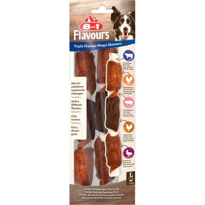 8in1 Pochúťka Triple Flavour Mega Skewers 160 g