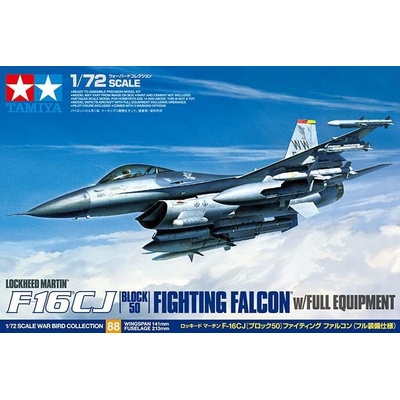 Tamiya F 16 CJ Fighting Falcon Block 50 w/Full Equipment 1:72