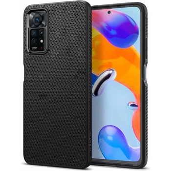 Spigen Liquid Air Case - силиконов (TPU) калъф с висока степен на защита за Xiaomi Redmi Note 11 Pro 5G (черен-мат)