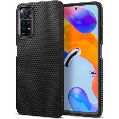 Spigen Liquid Air Case - силиконов (TPU) калъф с висока степен на защита за Xiaomi Redmi Note 11 Pro 5G (черен-мат)