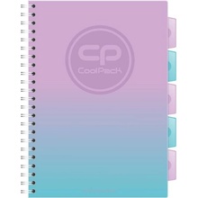 CoolPack Spirálový zápisník A4 čtvereček s děliči Gradient Blueberry CoolPack 100 listů